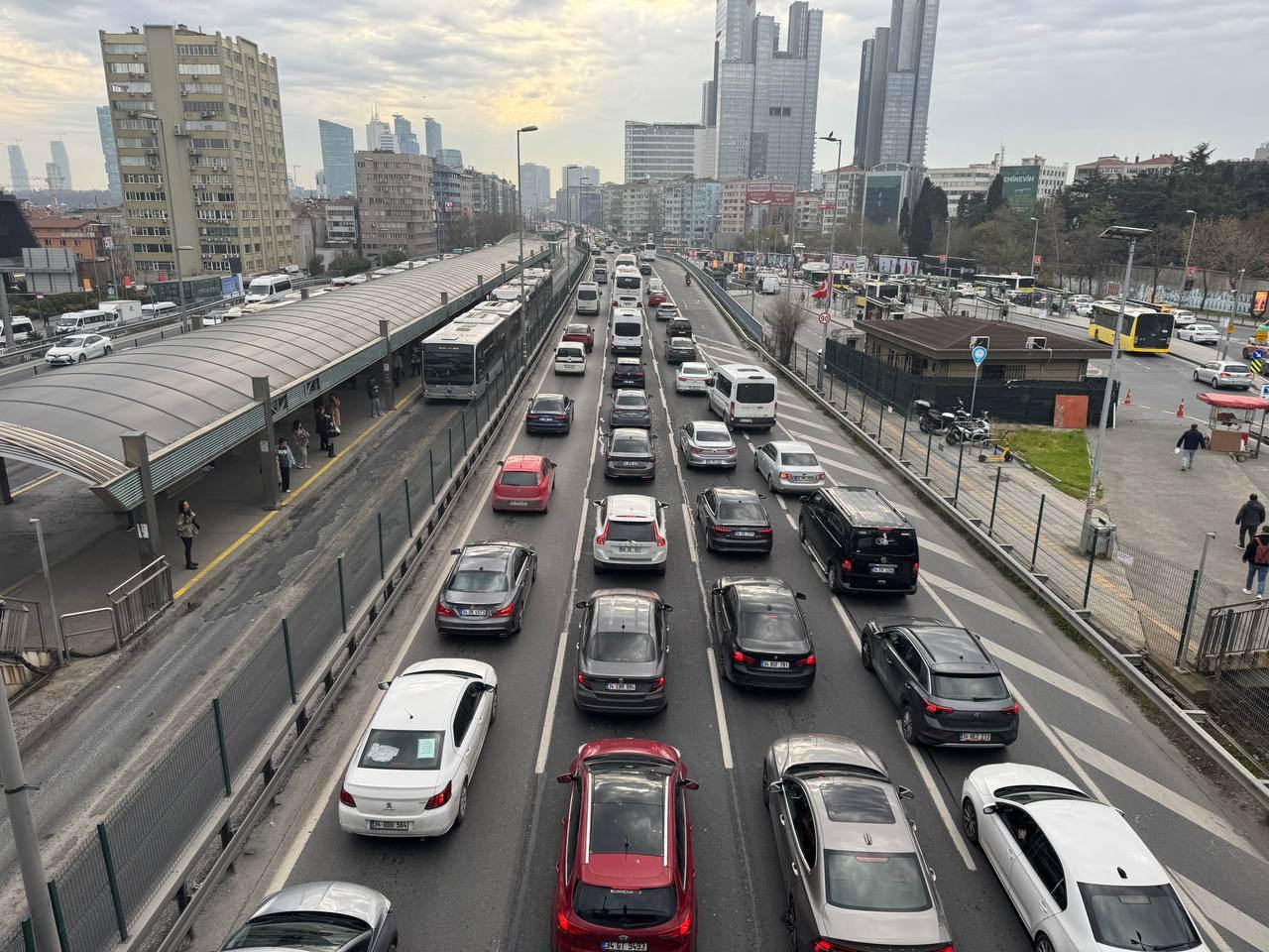 İstanbul'da trafik yoğunluğu