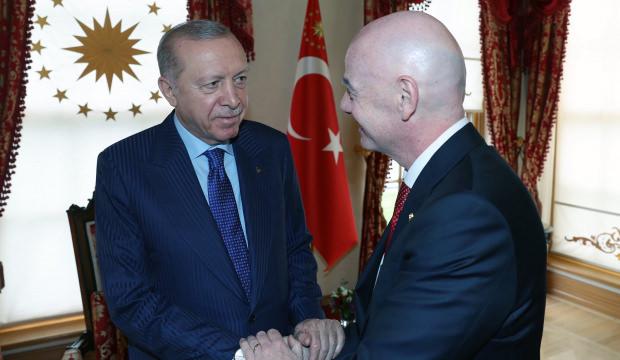 B&uuml;y&uuml;k s&uuml;rpriz! İşte Erdoğan-Infantino g&ouml;r&uuml;şmesinde masaya yatırılan konu
