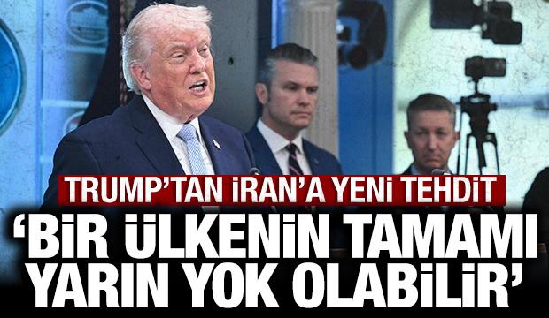 Trump, İran'a "vur emri" verecek mi? "Bir &uuml;lkenin tamamı yarın yok olabilir" s&ouml;zleri!