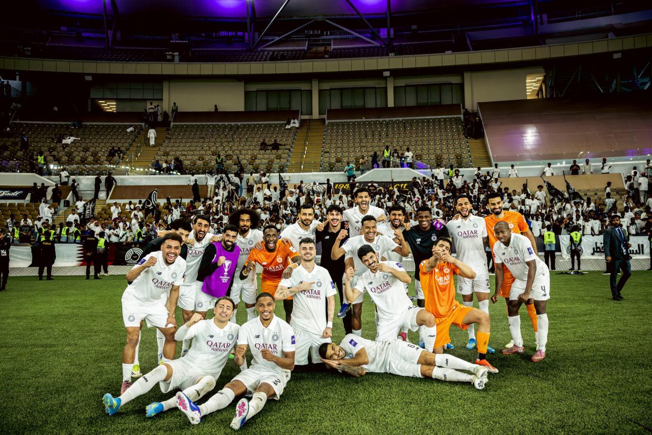 Mücadelenin ardından Al-Sadd takımının sevinci