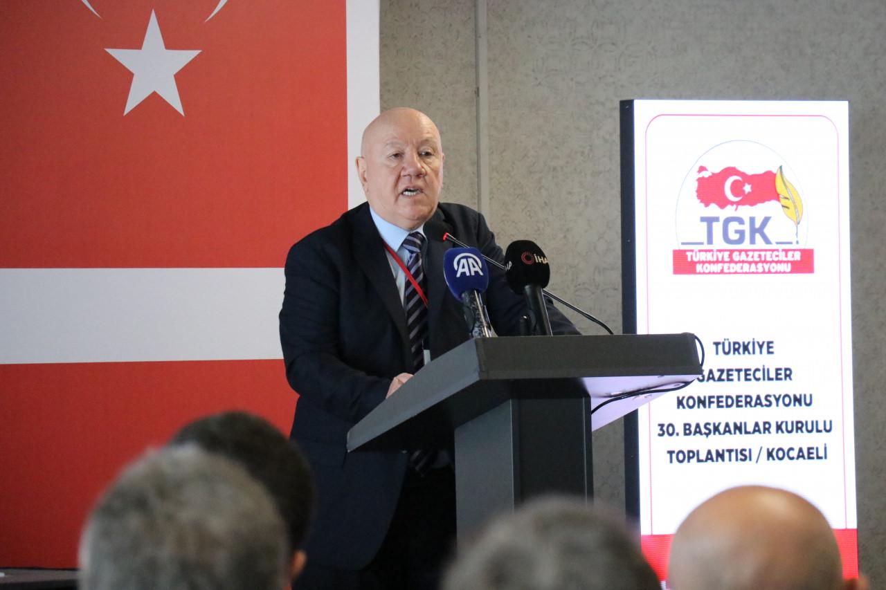 Türkiye Gazeteciler Konfederasyonu (TGK) 30. Başkanlar Kurulu Toplantısı Kocaeli'de gerçekleştirildi. Toplantıda TGK Genel Başkanı Mehmet Nuri Kolaylı da konuşma yaptı.