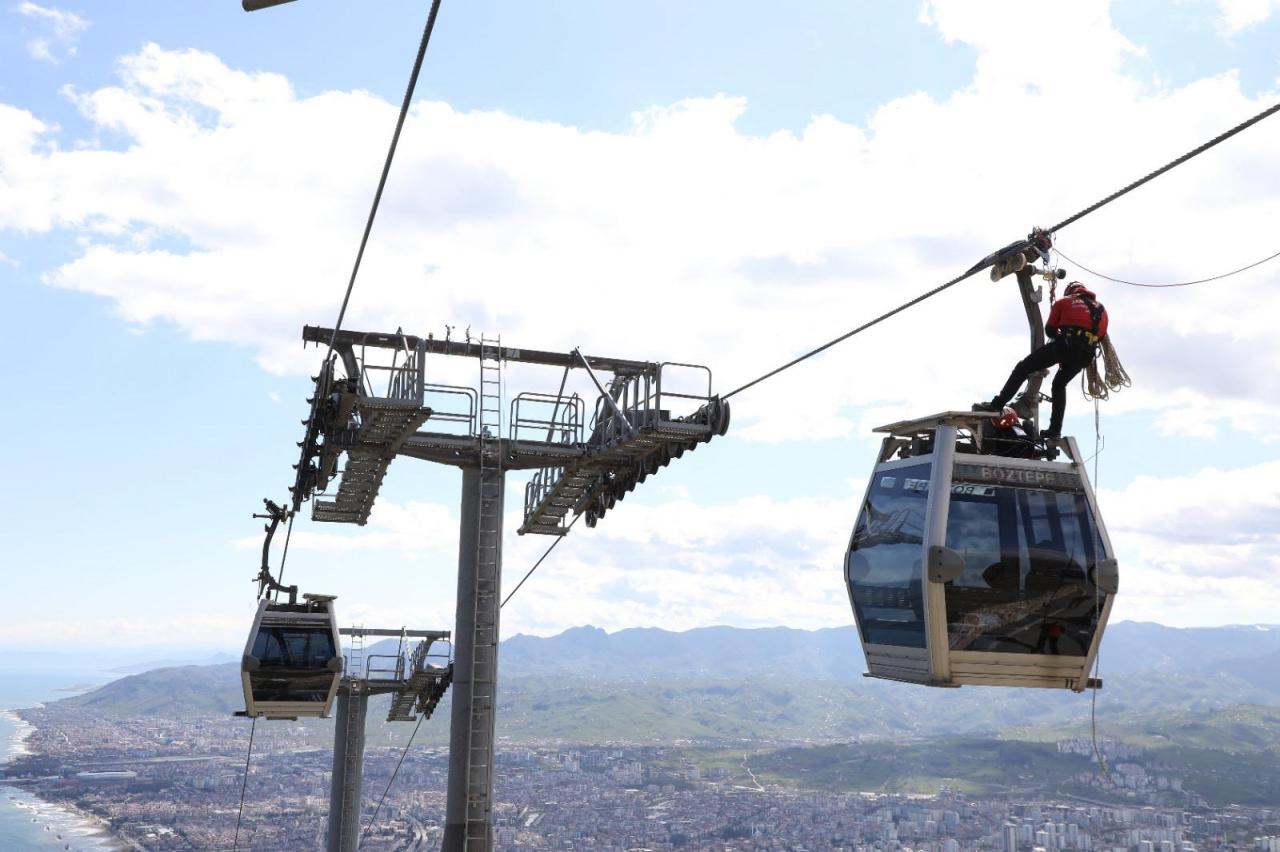 Boztepe'de gerçekleştirilen tatbikattan kareler...
