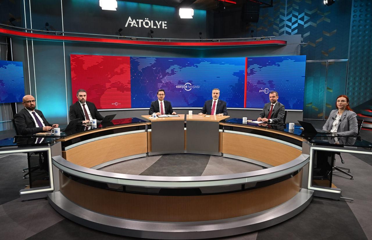 Dışişleri Bakanı Hakan Fidan, Anadolu Ajansı (AA) Editör Masası'na konuk oldu.