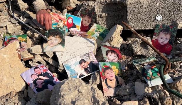 Filistinli baba, enkaz altındaki 4 &ccedil;ocuğunun cenazesini kendi imkanlarıyla arıyor