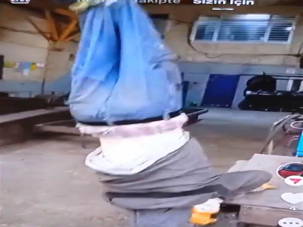 Vinçli eziyet kameraya yansıdı. 