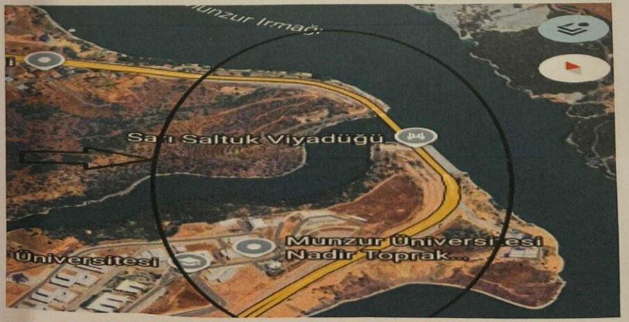 Şükrü Eroğlu'nun 05.01.2020 günü saat 22.11 sıralarında baz verdiği bölge