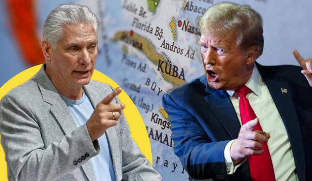 Trump '70 yıl sonra K&uuml;ba'da şafak doğacak demişti! Devlet Başkanı Diaz'dan jet savaş resti