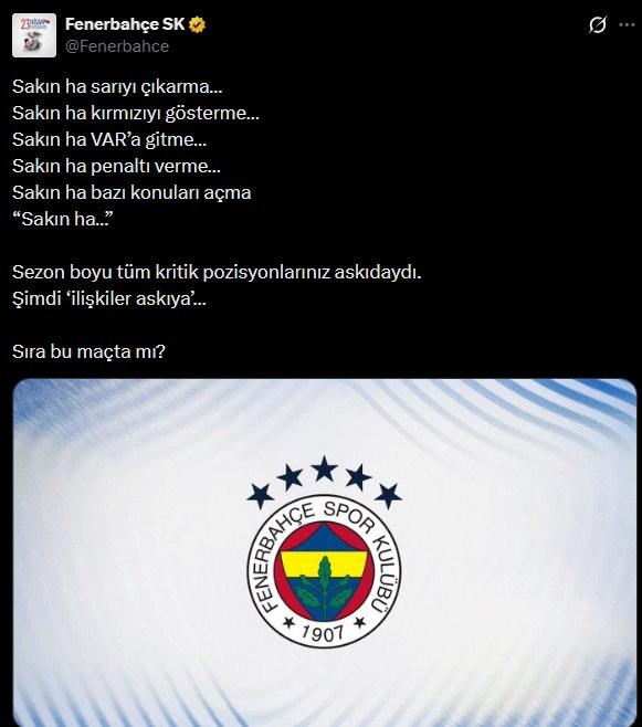 Fenerbahçe'nin paylaşımı