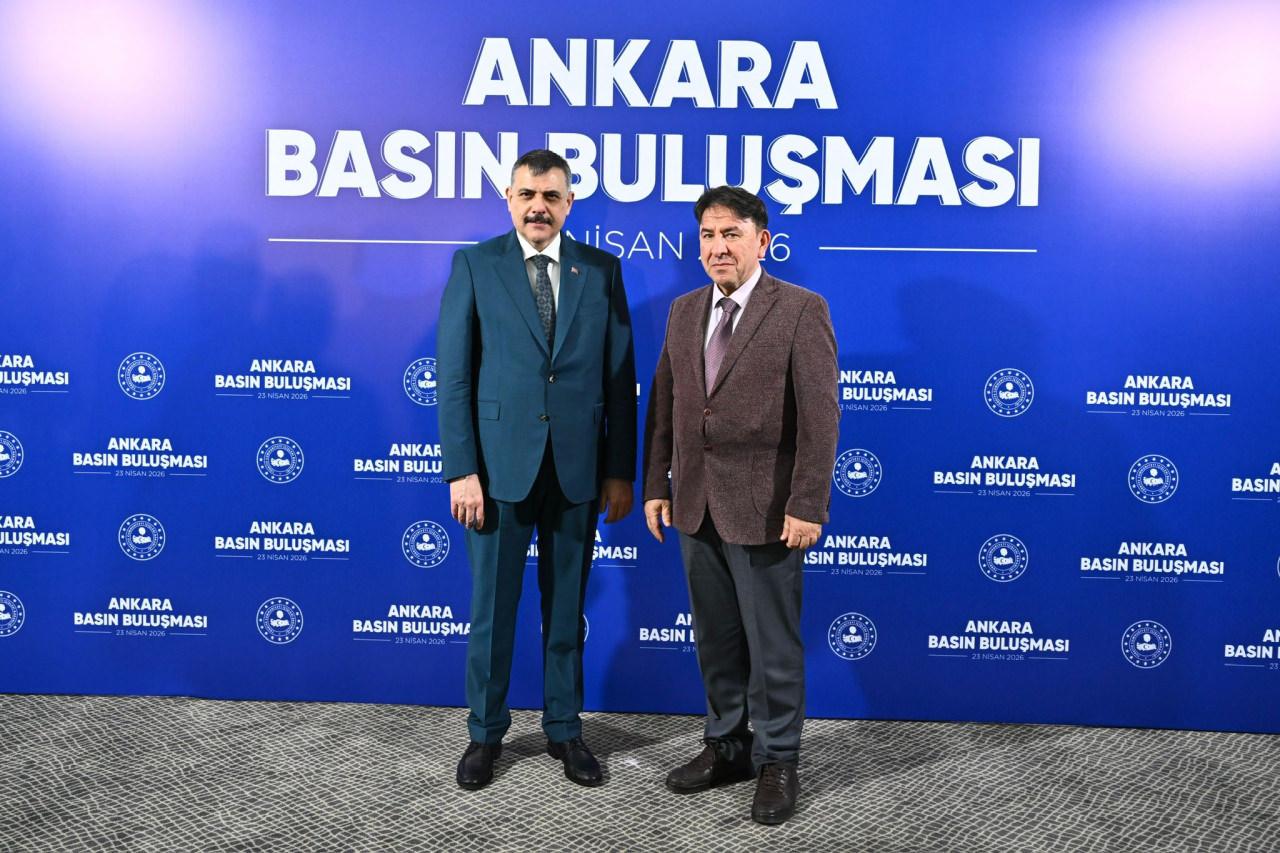 İçişleri Bakanı Mustafa Çiftçi  ve Kanal 7 Ankara Haber Müdürü Halis Gökgöz