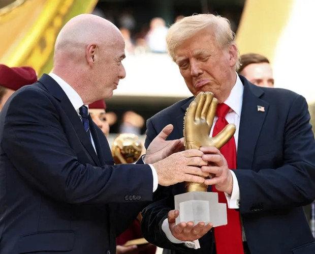 FIFA Başkanı Infantino ve ABD Başkanı Donald Trump
