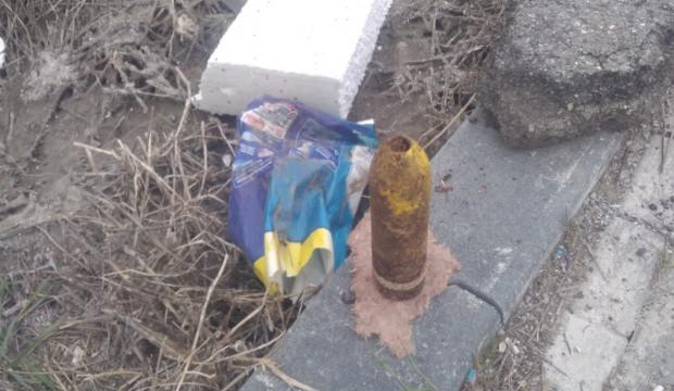 Sivas'ta yol kenarında havan topu bulundu