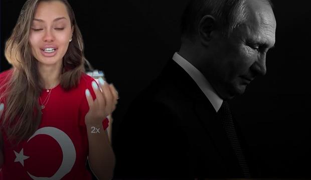 T&uuml;rk bayraklı tiş&ouml;rtle &ccedil;ektiği video viral oldu: Putin'in destek&ccedil;ileri sırt d&ouml;n&uuml;yor