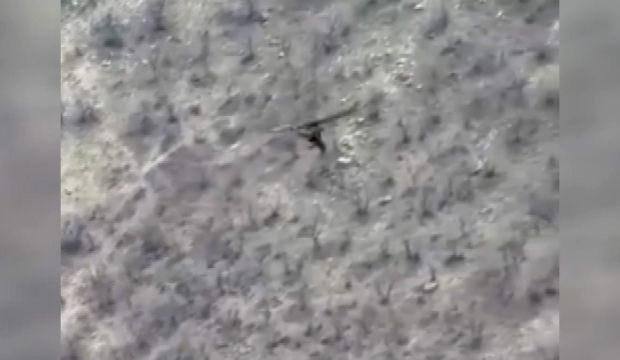 Şırnak'ta hayrete d&uuml;ş&uuml;ren g&ouml;r&uuml;nt&uuml;ler: Kartalın domuz avı saniye saniye kamerada