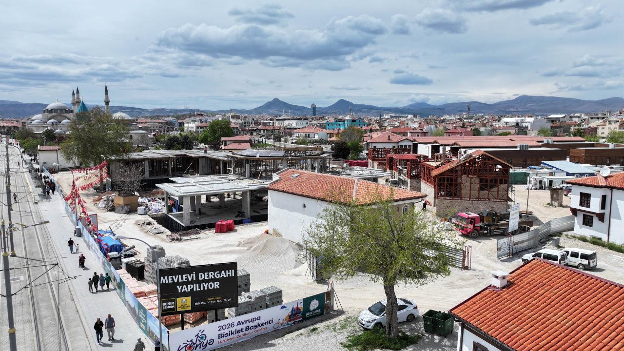 Başkan Altay, Mevlevi Dergahı inşaatını inceledi