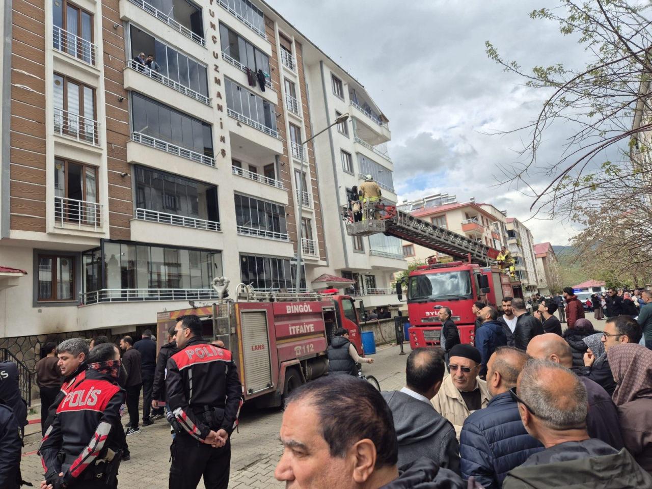 Yangın yerinden görüntü