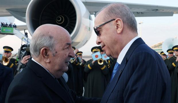 Cumhurbaşkanı Erdoğan, Cezayir Cumhurbaşkanı Tebbun'u karşıladı