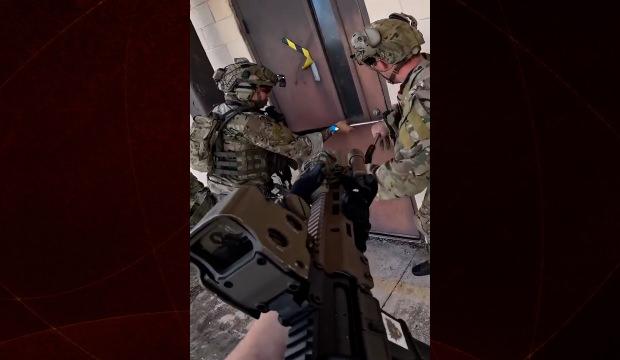 Helikopter destekli airsoft oyunundan ger&ccedil;eğini aratmayan sahneler ortaya &ccedil;ıktı