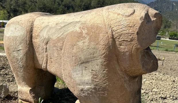 Roma d&ouml;nemine ait aslan heykeli ele ge&ccedil;irildi