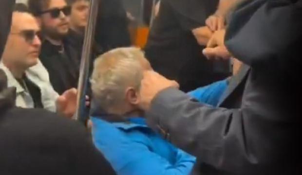 Şampiyonluk kutlaması sırasında metroda taraftarlar ve yolcular arasında kavga &ccedil;ıktı!
