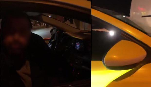 Taksiciden motosikletliye tehdit: &rsquo;10 dakikaya gel buraya'