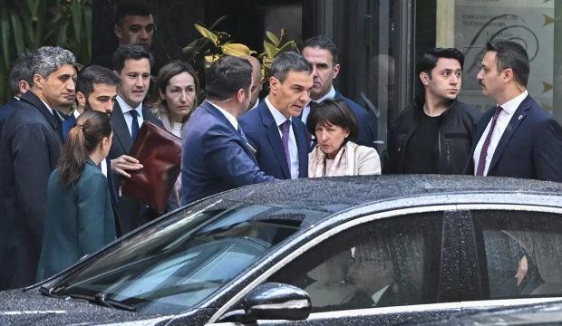 U&ccedil;ağı acil iniş yapmıştı, Sanchez, Ankara'dan ayrıldı!