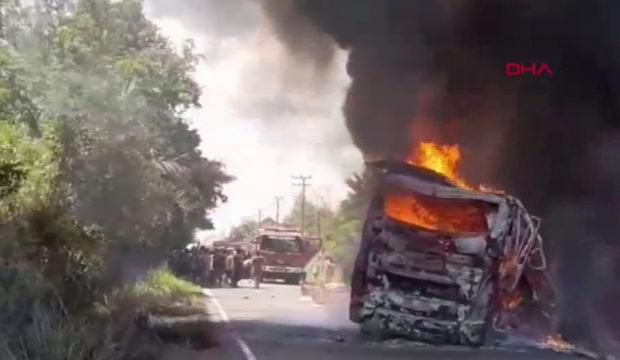 Yolcu otob&uuml;s&uuml;yle tanker &ccedil;arpıştı! Sonu&ccedil; tam bir felaket!
