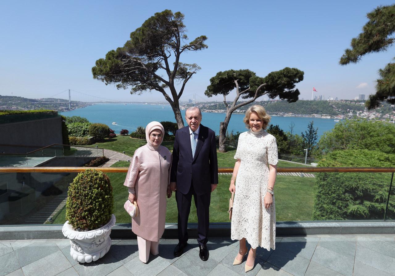 Cumhurbaşkanı Erdoğan, Belçika Kraliçesi Mathilde'yi kabul etti