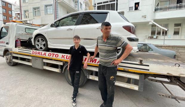 Karaman'da 13 yaşındaki &ccedil;ocuk arabayla ka&ccedil;tı, fatura anneye kesildi 