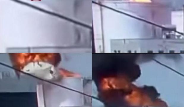  Mersin'de bir iş&ccedil;inin hayatını kaybettiği patlama anı kameraya yansıdı