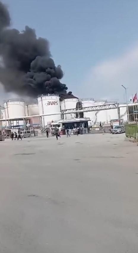 Mersin'de biyodizel üretim tesisinde yangın