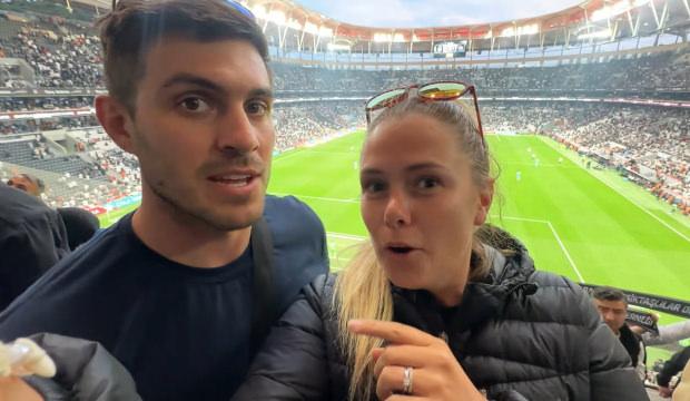 Trabzonspor ma&ccedil;ını izleyen İngiliz YouTuberlar, Beşiktaş seyircisine hayran kaldı!