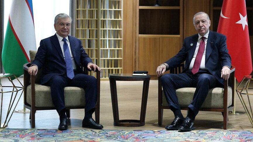 Cumhurbaşkanı Recep Tayyip Erdoğan ve Özbekistan Cumhurbaşkanı Şevket Mirziyoyev