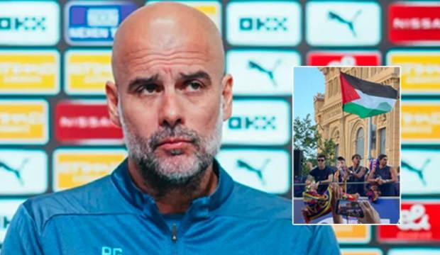 Yamal'ın Filistin bayrağı taşımasından rahatsız olan gazeteciye Guardiola'dan sert tepki!