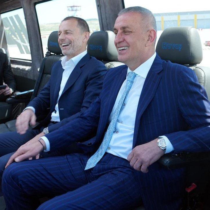 UEFA Başkanı Ceferin ve TFF Başkanı Hacıosmanoğlu
