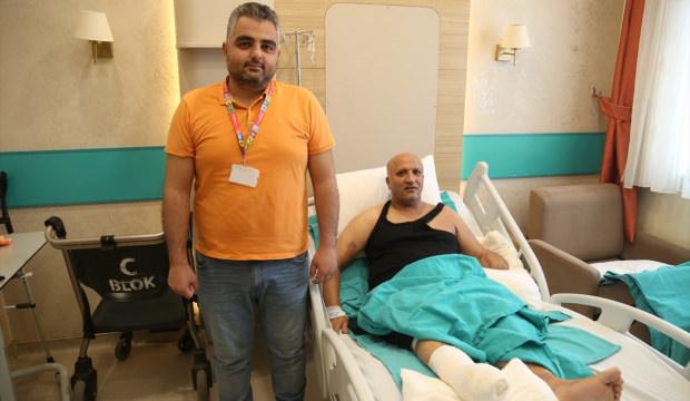 Kolu kopan teknisyenin kesilecek ayağı Erzurum'da kurtarıldı