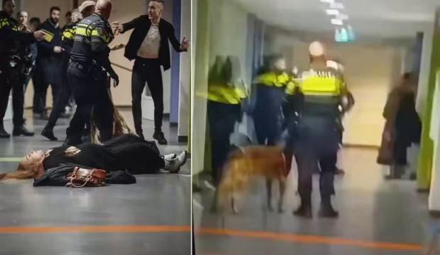 Barbar Avrupa yine sahnede: Filistinli hamile kadını yerden yere vurdular!