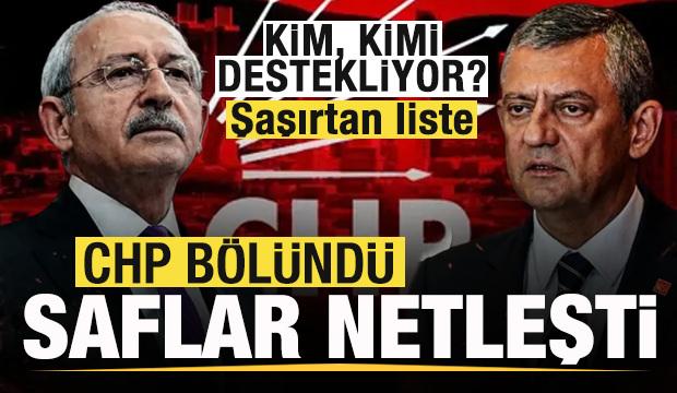 CHP b&ouml;l&uuml;nd&uuml;! Saflar netleşti! Kim, kimi destekliyor? Listede s&uuml;rpriz isimler