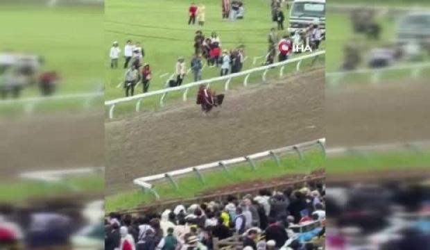 Japonya&rsquo;daki festivalde at faciası: Kalabalığın arasına daldı, 6 kişi yaralandı