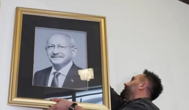 Kılı&ccedil;daroğlu ve &Ouml;zel'in fotoğrafları CHP Genel Merkezi'ne yeniden asıldı