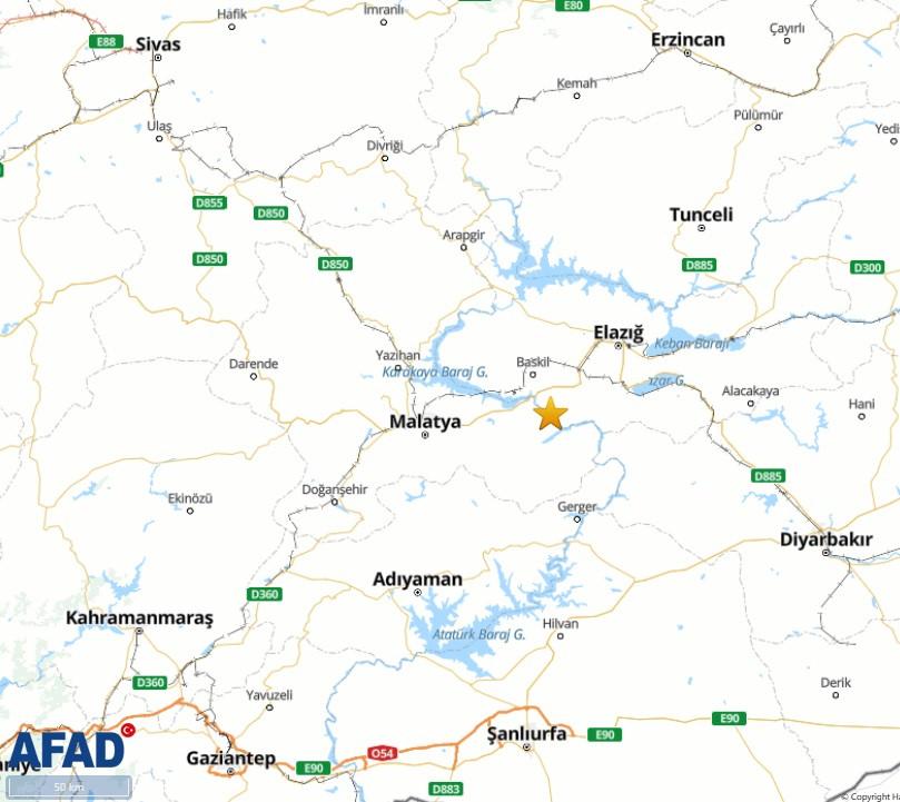 Elazığ'da deprem.