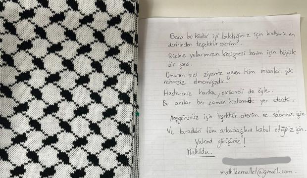 Sumud Filosu aktivisti Mallet&rsquo;ten T&uuml;rk sağlık &ccedil;alışanlarına teşekk&uuml;r mektubu