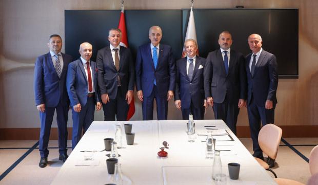 Meclis Başkanı Kurtulmuş, Stockholm'de S&uuml;ryani temsilcilerini kabul etti