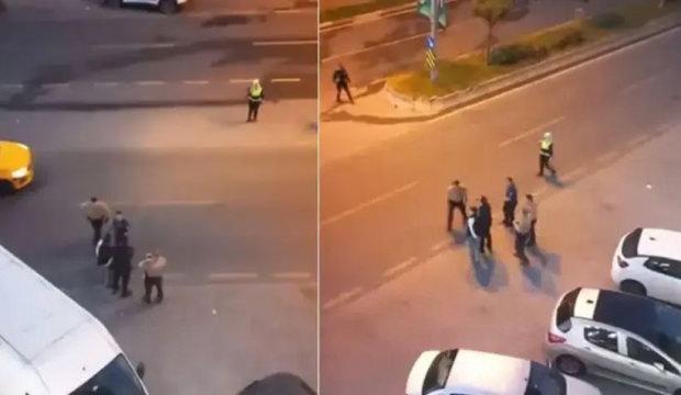 Başakşehir'de iş yerine silahlı saldırı kamerada