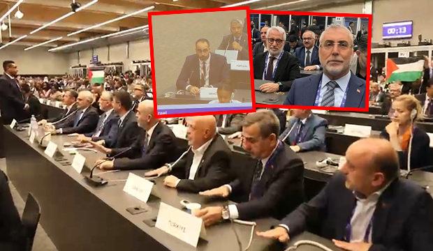 İsrail'in Filistin talebine ret! Toplantıya T&uuml;rk heyetin protestosu damga vurdu