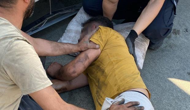 Lastik tamiri yaptığı TIR'ın k&ouml;r&uuml;ğ&uuml; patladı, ağır yaralandı