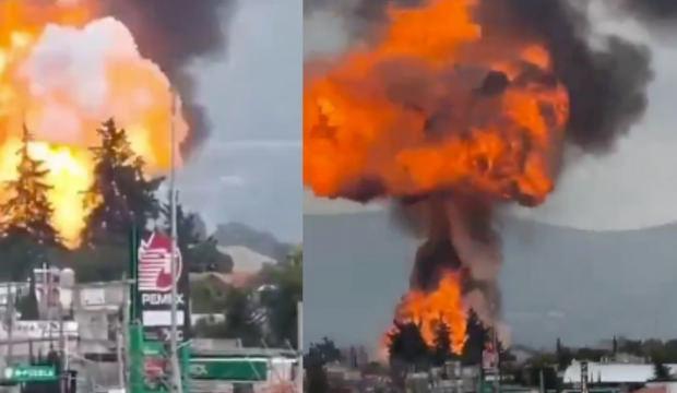 Puebla'da bir yakıt tankeri patladı!