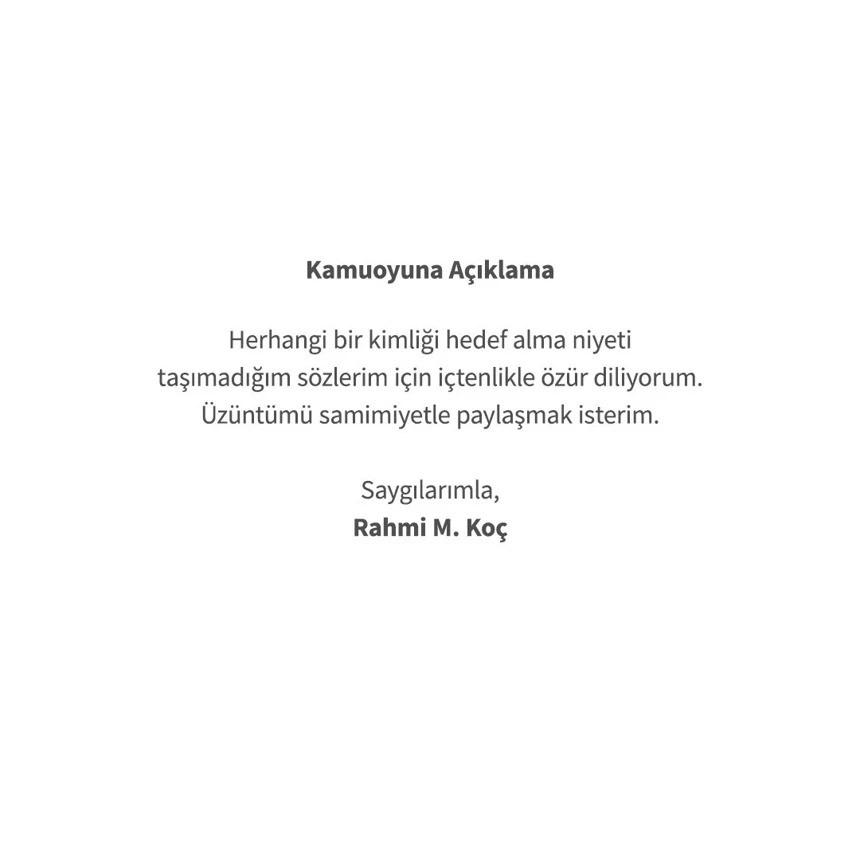 Rami Koç'un açıklaması