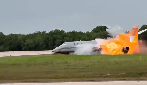 Dominik Cumhuriyeti'nde motoru arızalanan jet havalimanı yakınına d&uuml;şt&uuml;