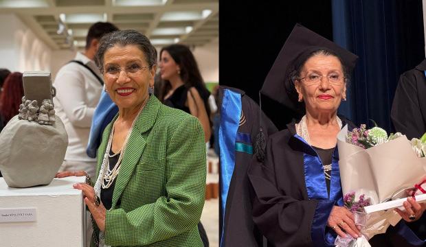 Sanat aşkı yaş tanımadı: 76 yaşında seramik b&ouml;l&uuml;m&uuml;nden mezun oldu