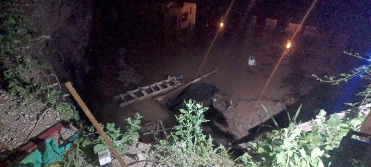 Ferhat Uzun 'un (30), cesedinin bulunduğu temel.